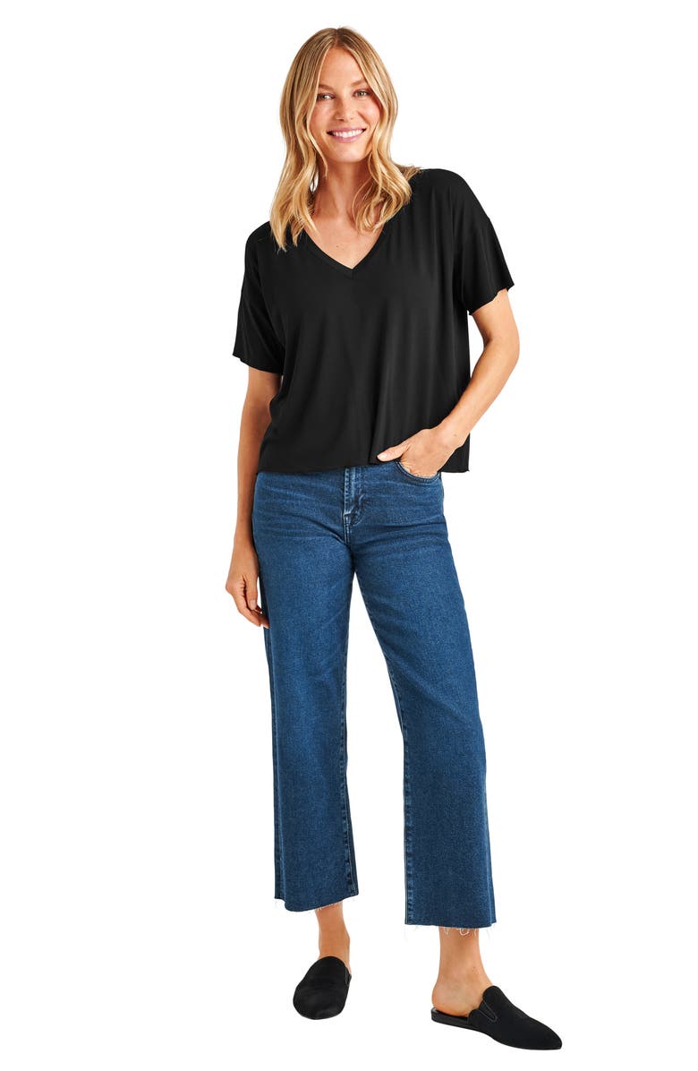 Splendid V-Neck Short Sleeve Tee, Alternate, color,