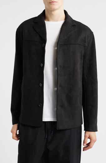 Faux Suede Shirt Jacket