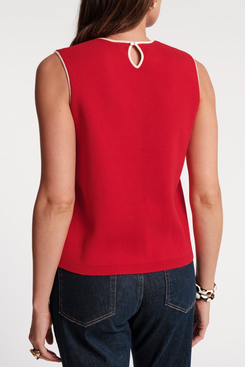 Darling Shell Colorblock Piping, Alternate, color, Red/Oyster