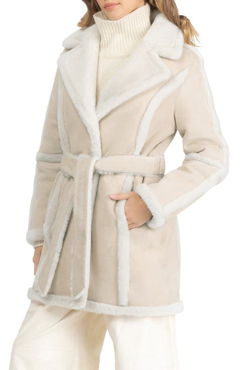 Genuine Shearling Stroller With Spill Seam