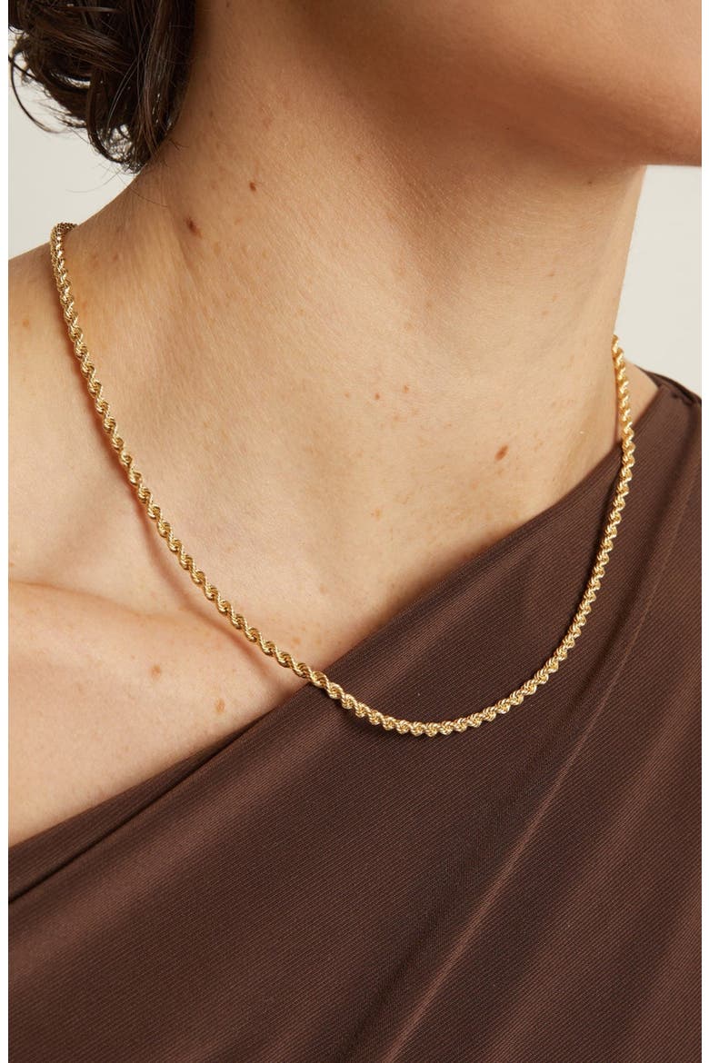 Rope Chain Necklace, Alternate, color, Yellow