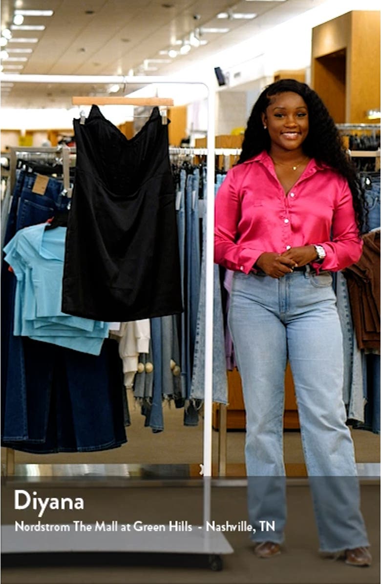 Ace Strapless Corset Satin Minidress, sales video thumbnail