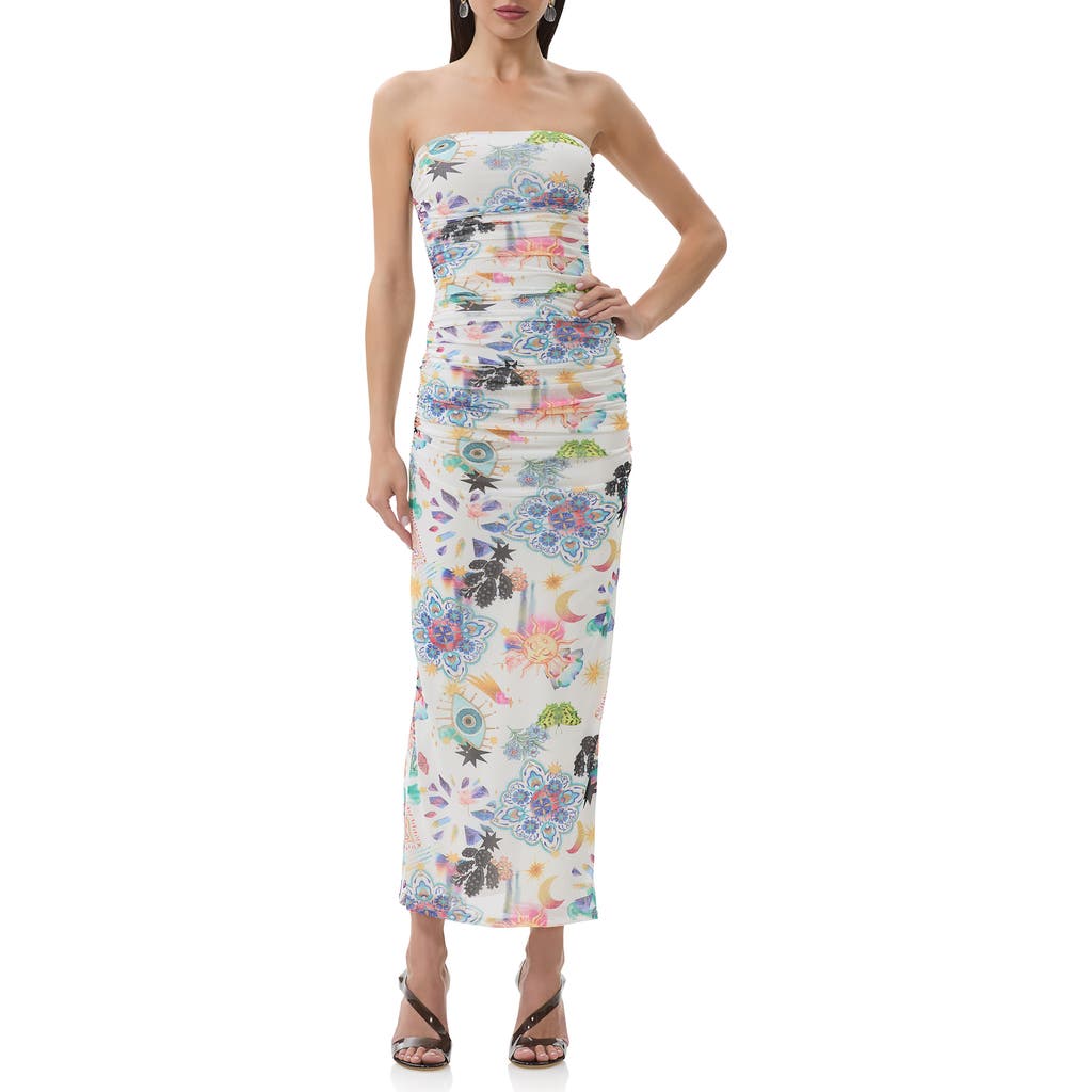 AFRM AFRM MARLO STRAPLESS MESH MAXI DRESS