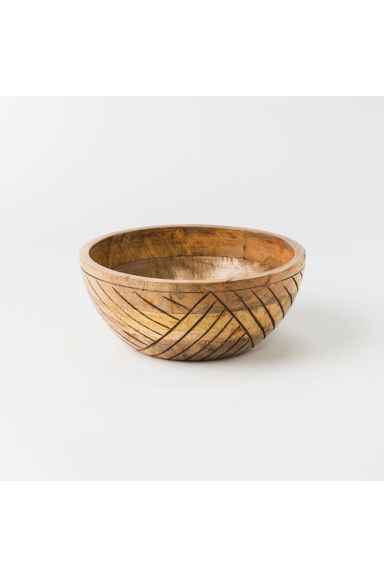 EarthLines Handcrafted Nested Bowls, Alternate, color, Natural