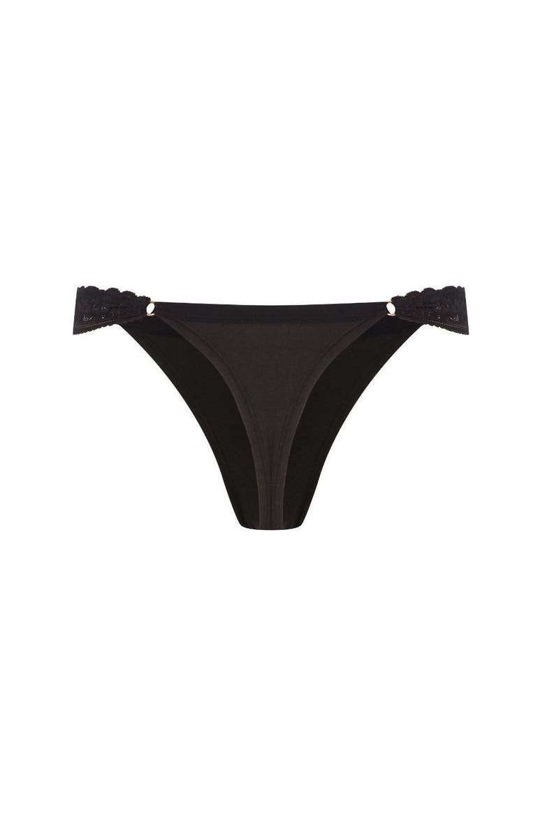 Mia Babydoll & Thong Set, Alternate, color, Black
