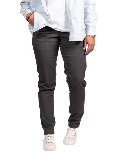 Slim Dark Grey Chino Pants