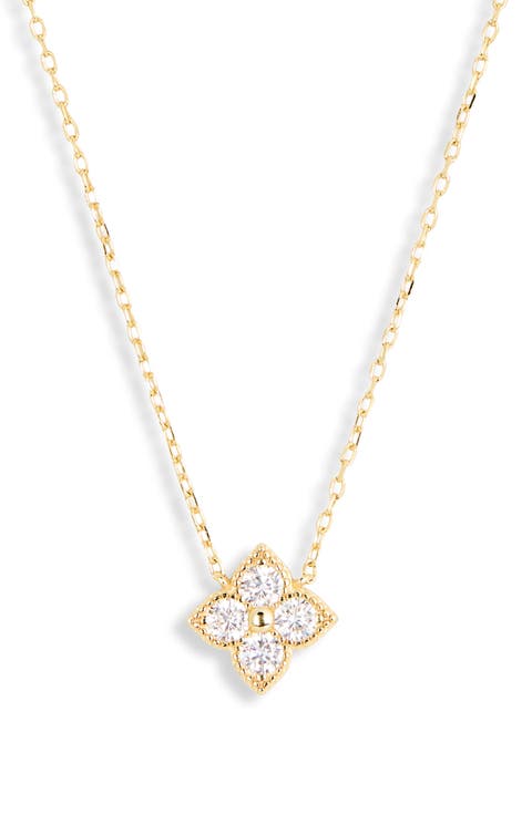 Floral Cluster Clover Necklace