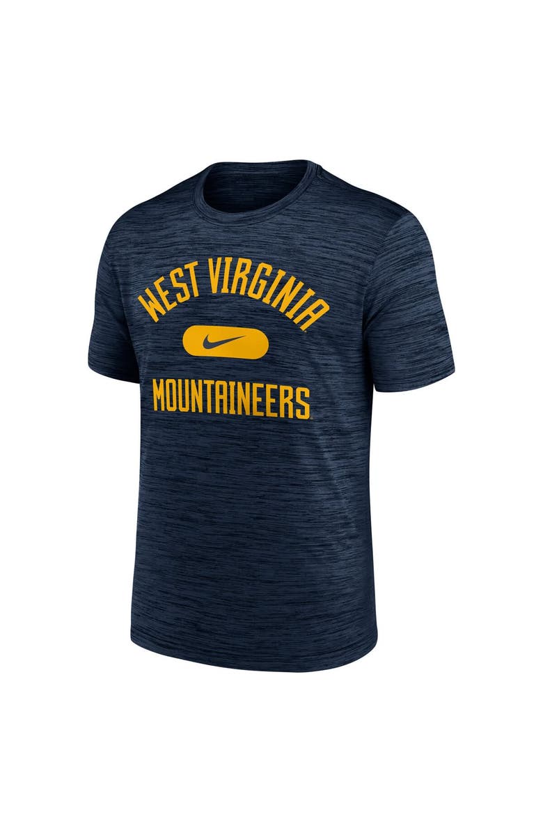 Nike Men's Nike Navy West Virginia Mountaineers Velocity Mascot Performance T-Shirt, Alternate, color, Navy