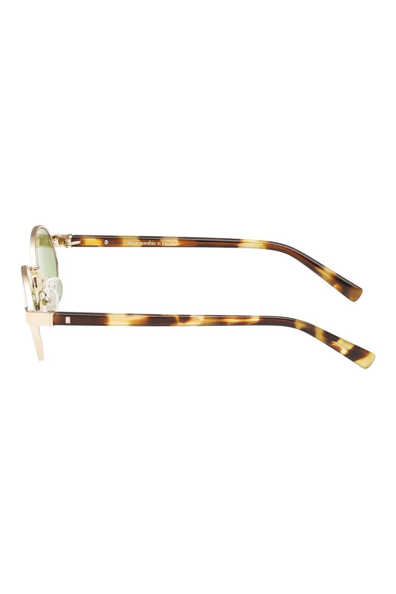 51mm Oval Sungalsses, Alternate, color, GOLD / SOLID GREEN LENS