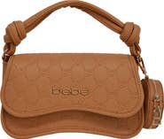 bebe Romina Embossed Satchel with Zip Pouch
