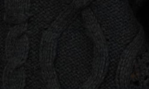 Blu Pepper Mixed Cable Knit Sweater In Black