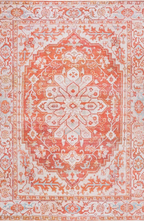 Asa Ornate Medallion Machine-Washable Area Rug