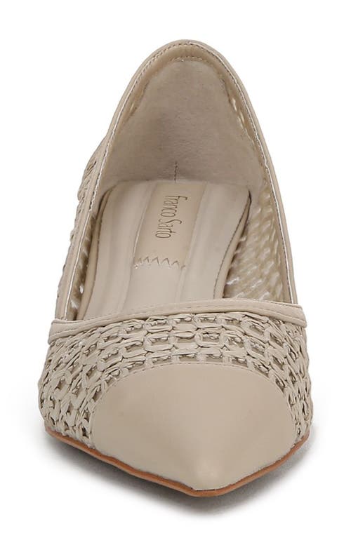 Franco Sarto Darcy Pointed Toe Kitten Heel Pump In Beige