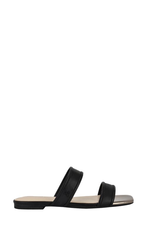 Calvin Klein Felisa Two-strap Sandal In Black