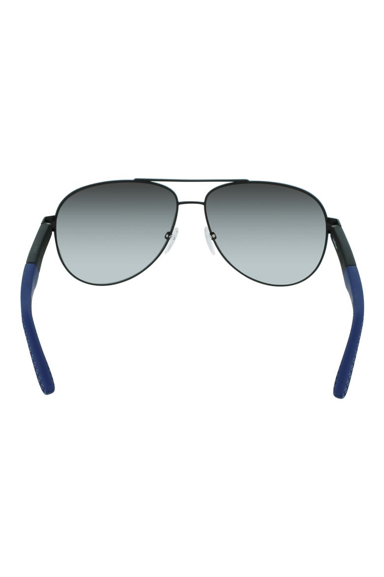 Lifestyle 61mm Aviator Sunglasses, Alternate, color, MATTE BLACK