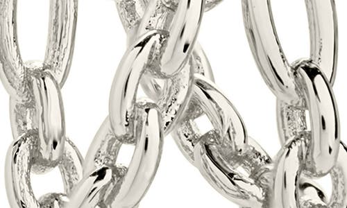 Sterling Forever Tenly Chain Link Hoop Earrings