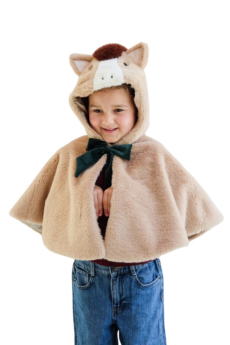 Kids' Horse Cape, Alternate, color, LIGHT/ PASTEL BROWN