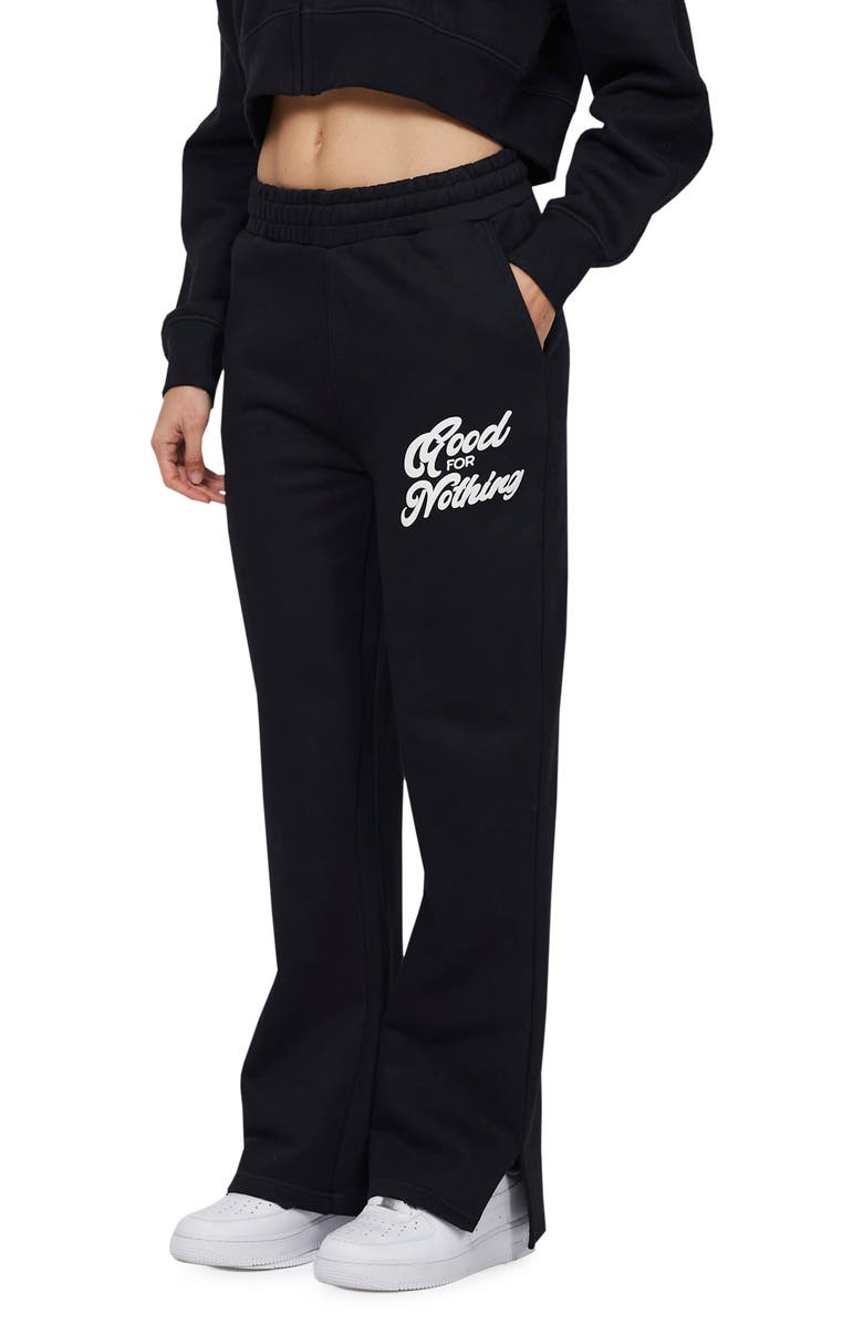 Good For Nothing Funk Relaxed Flared Jogger, Alternate, color, Black