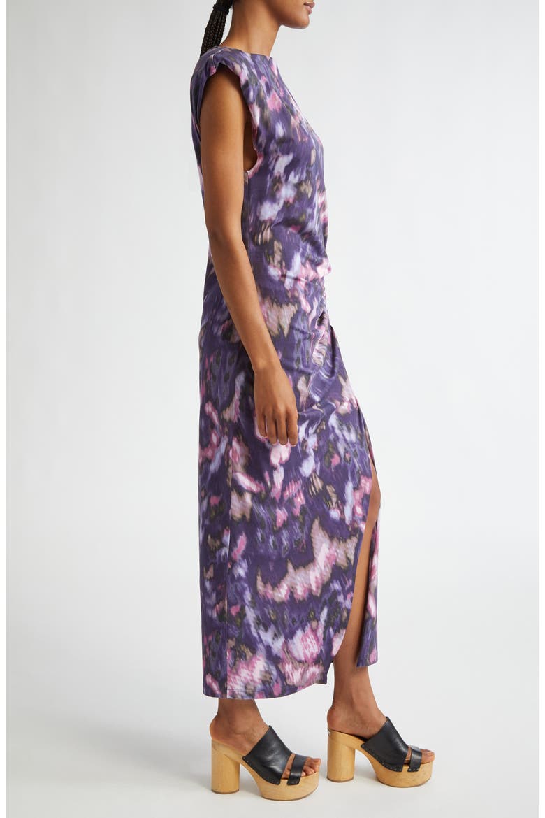 Nadela Cap Sleeve Midi Dress, Alternate, color, PURPLE/ LILAC