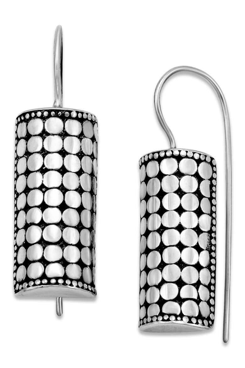 Armadillo Motfi Drop Earrings, Main, color, SILVER