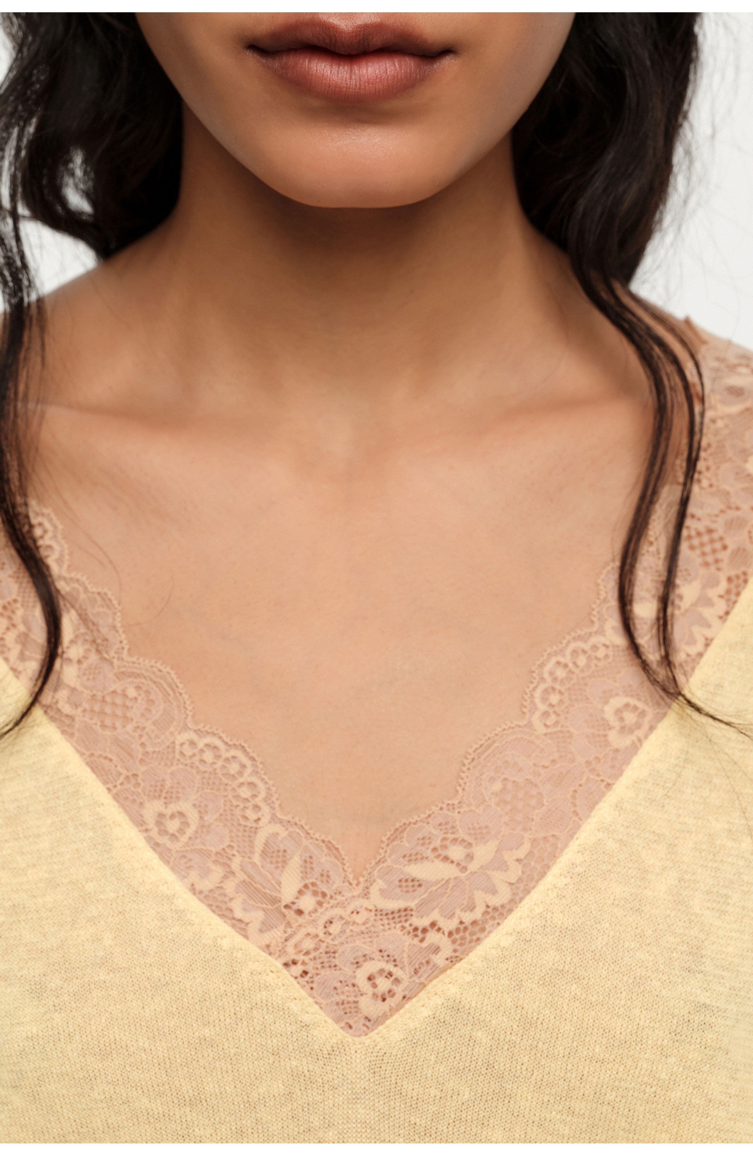 Long Linen Cotton Lace Sweater - image 4