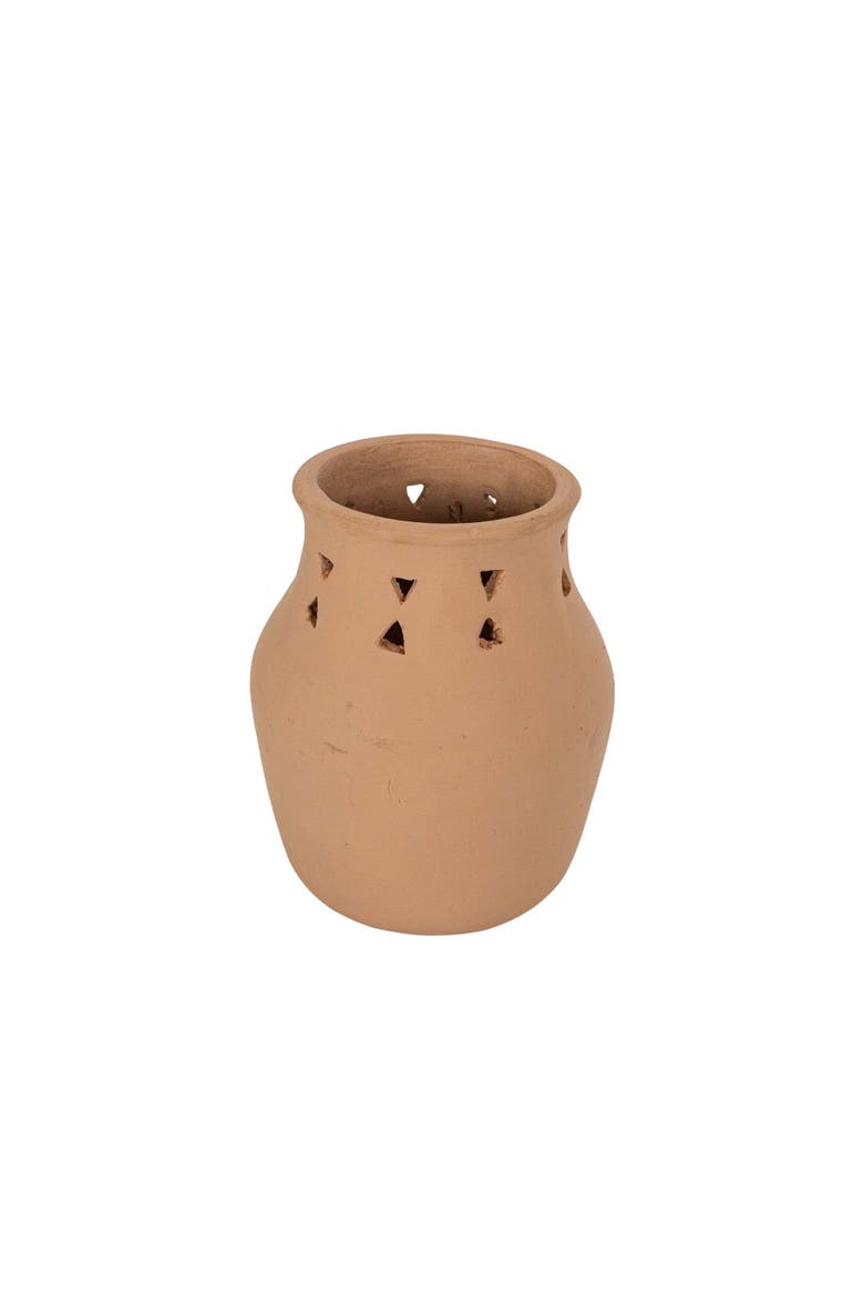 Southwest Cutout Vase Terracotta, Alternate, color, Orange