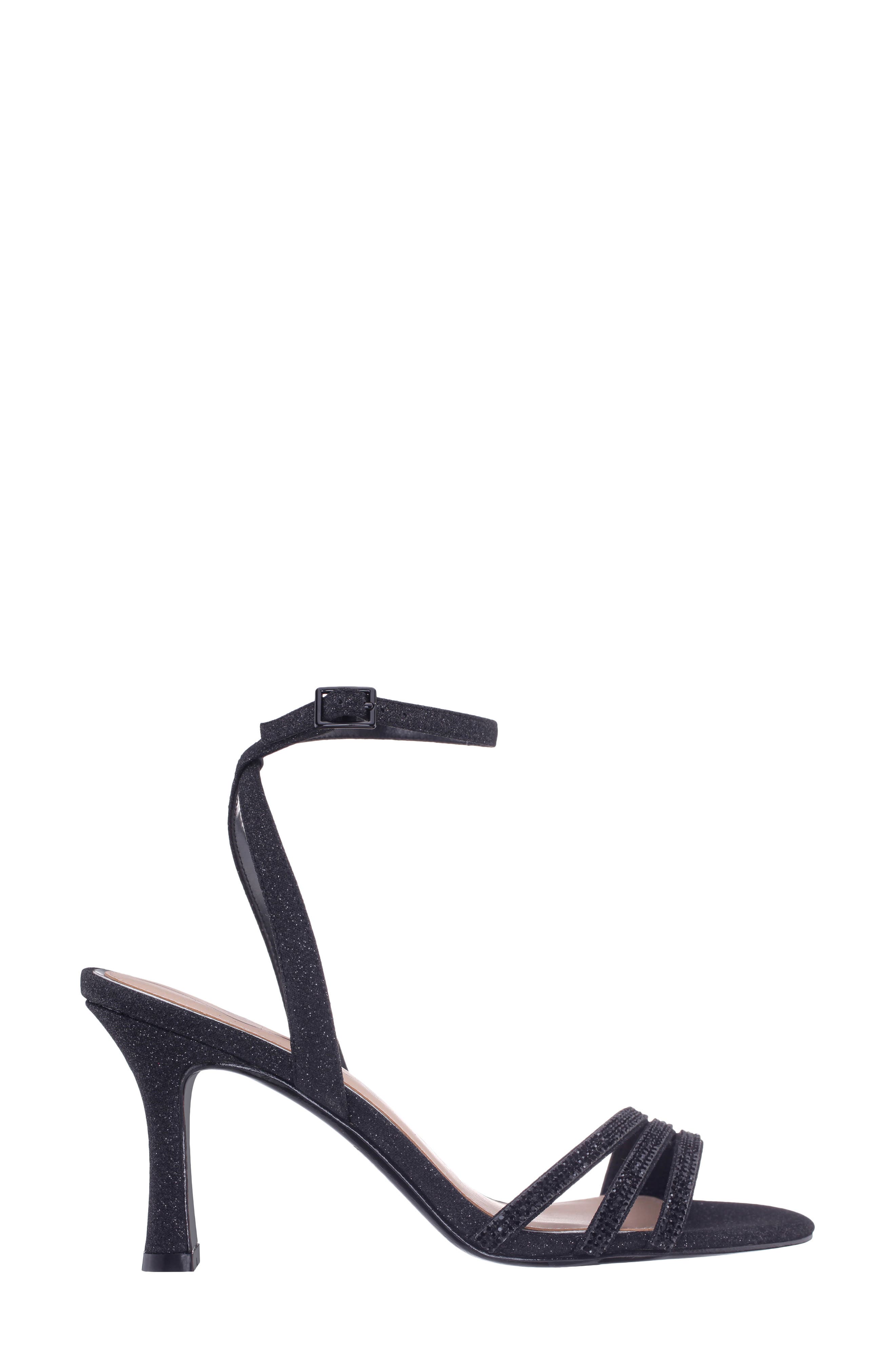Nina Alfreda Ankle Strap Sandal, Alternate, color, Black
