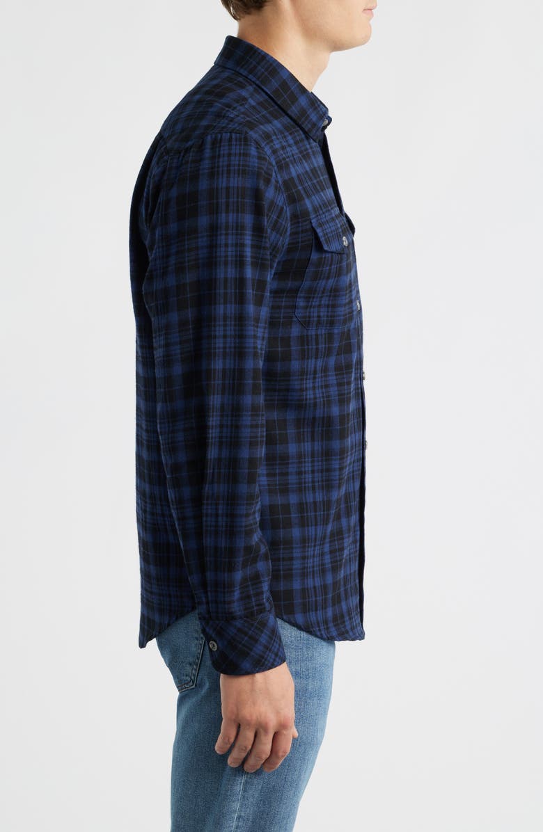 James Campbell Ysabel Modern Fit Plaid Cotton Button-Up Shirt, Alternate, color, Blue