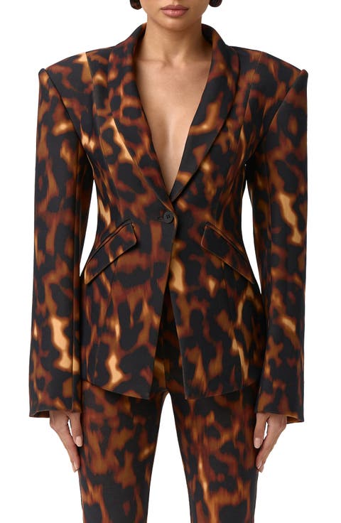 Animal Print Ponte Blazer