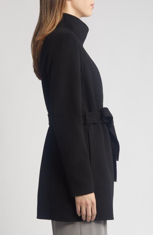 Soia & Kyo Kenia Funnel Neck Wool Blend Wrap Coat