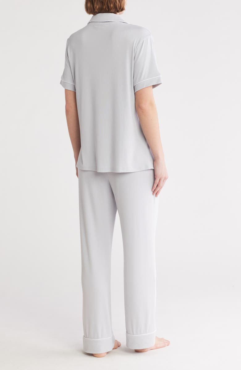 Nicole Miller Short Sleeve Notch Pajamas, Alternate, color,