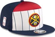 New Era Men's New Era  White/Navy Denver Nuggets 2025 NBA Tip Off Split Panel 9FIFTY Snapback Hat