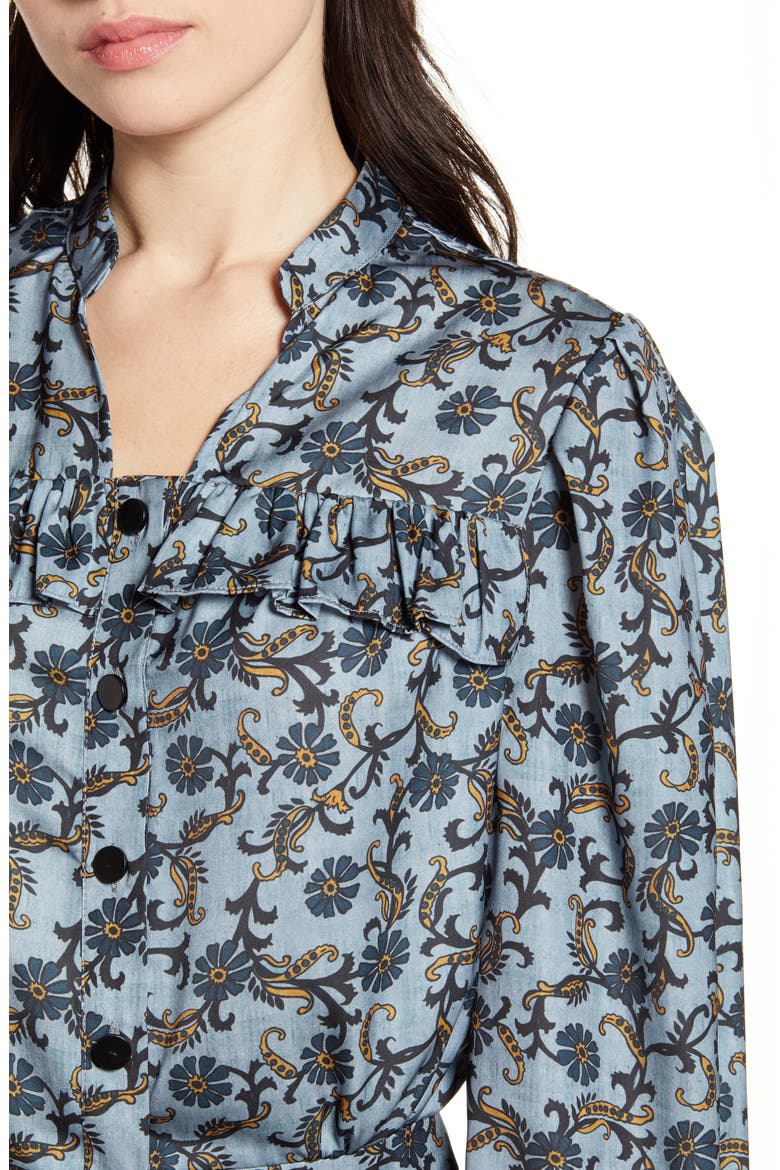Paisley Frill Top, Alternate, color, BLUE MULTI