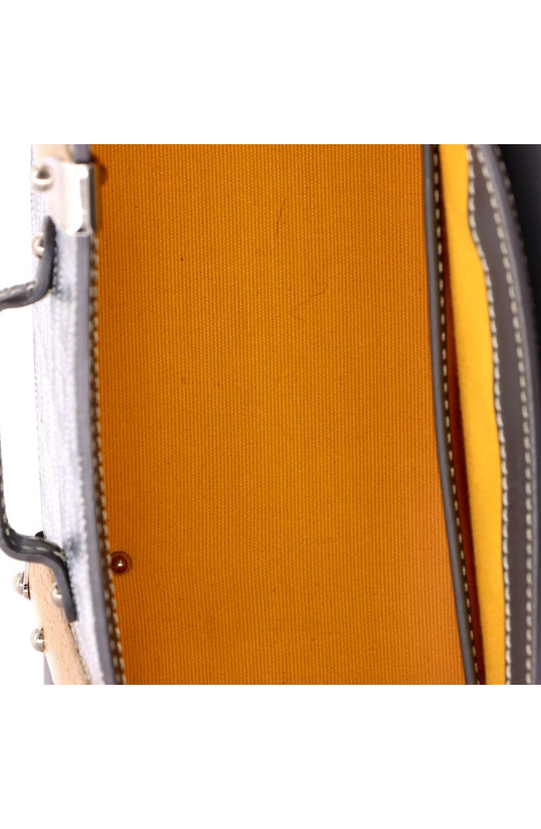 Pre-Owned Goyard Structured Saigon Top Handle Bag Coated Canvas with Leather Mini, Alternate, color, Gray