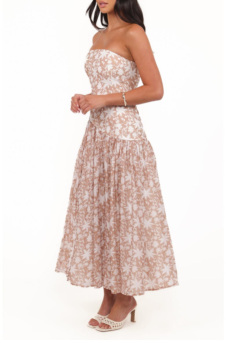 Nyx Strapless Drop Waist Maxi Dress, Alternate, color, MOCHA