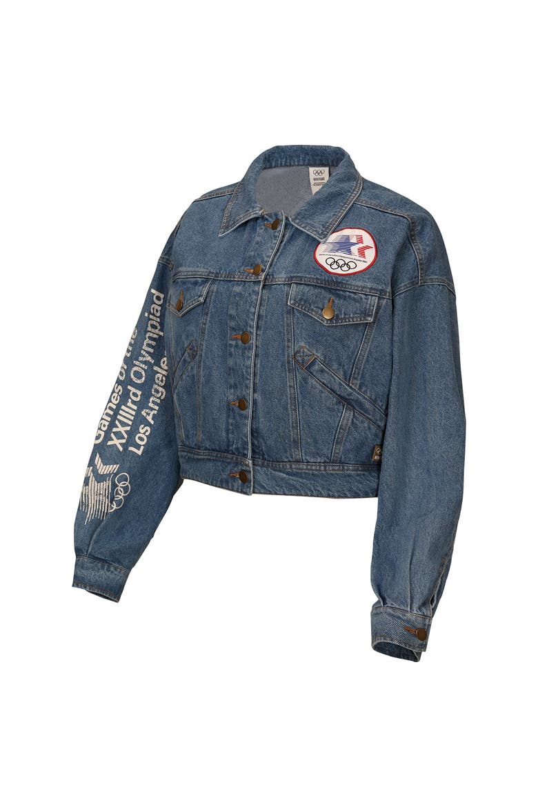 Women's Outerstuff Denim Los Angeles 1984 Summer Olympics Full-Button Jacket, Alternate, color, Denim