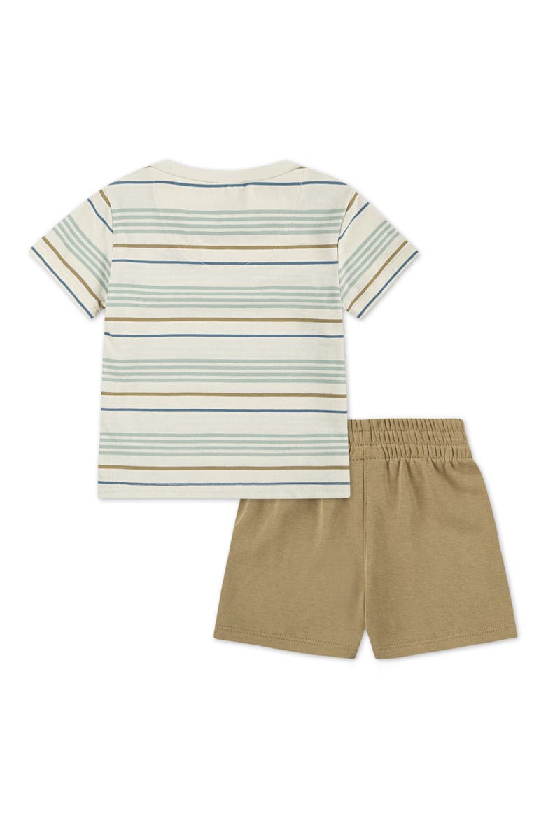 Stripe T-Shirt & French Terry Shorts Set, Alternate, color, PARACHUTE BEIGE