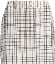 Theory Plaid Wool Miniskirt