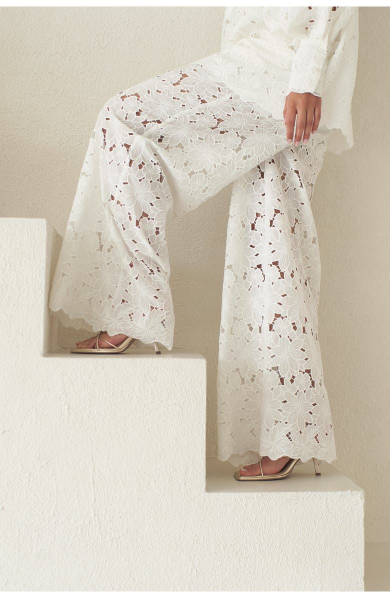 Vasiliki Raya Lace Pants, Alternate, color, White
