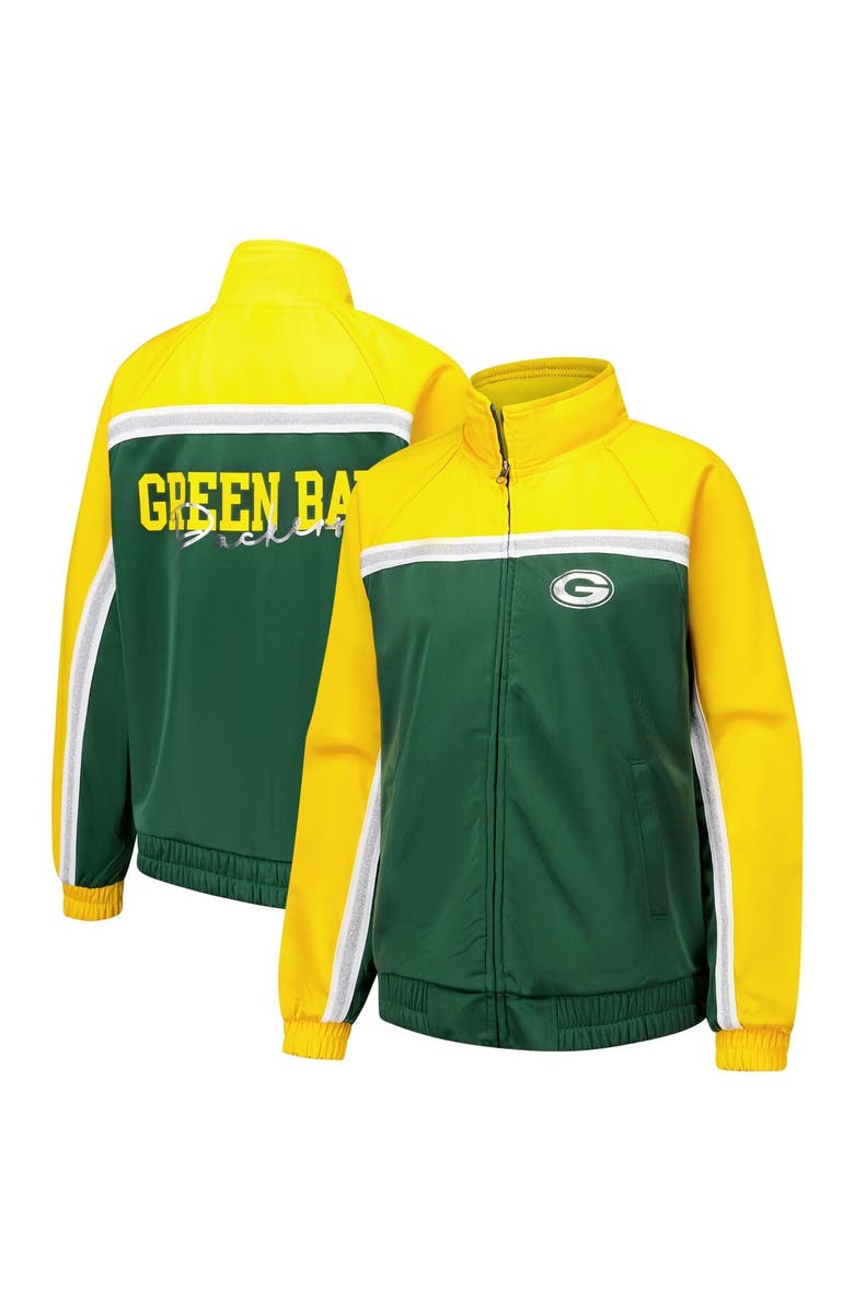 G-III 4HER BY CARL BANKS Women's G-III 4Her by Carl Banks Green Green Bay Packers Post Game Full-Zip Track Jacket, Main, color, Green