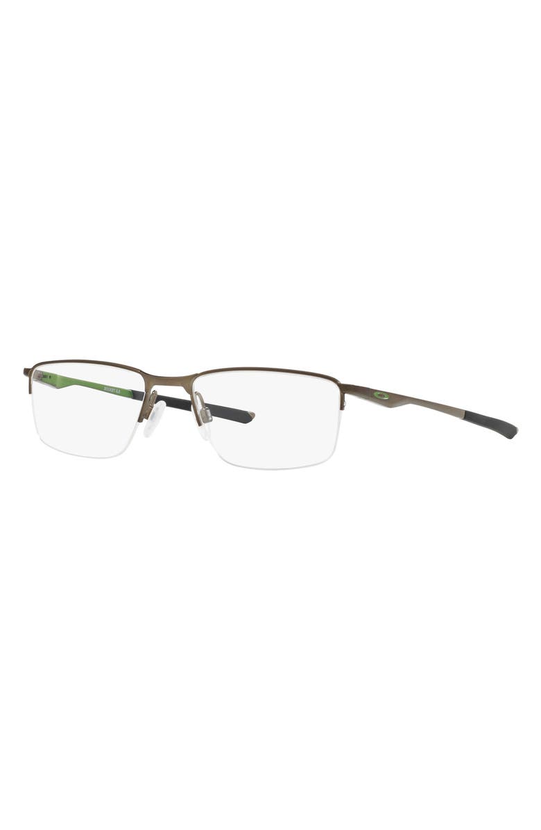 Oakley Socket 5.5 56mm Semi Rimless Rectangular Optical Glasses, Alternate, color, Pewter