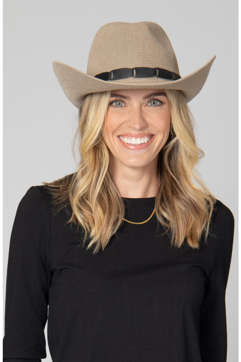 Knit Cowboy Hat, Alternate, color, TAUPE