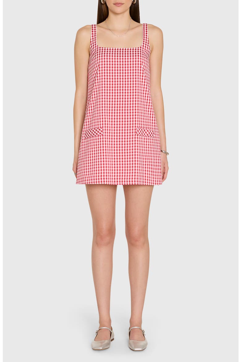 Indy Sleeveless Shift Dress, Main, color, RED WHITE