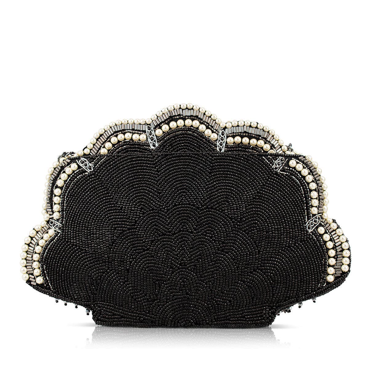 Mary Frances Accessories Ocean of Pearls Crossbody Handbag, Alternate, color, Black