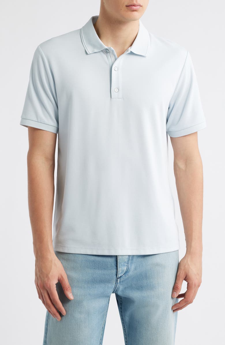 rag & bone Slim Fit Tech Piqué Polo, Main, color, Arctic