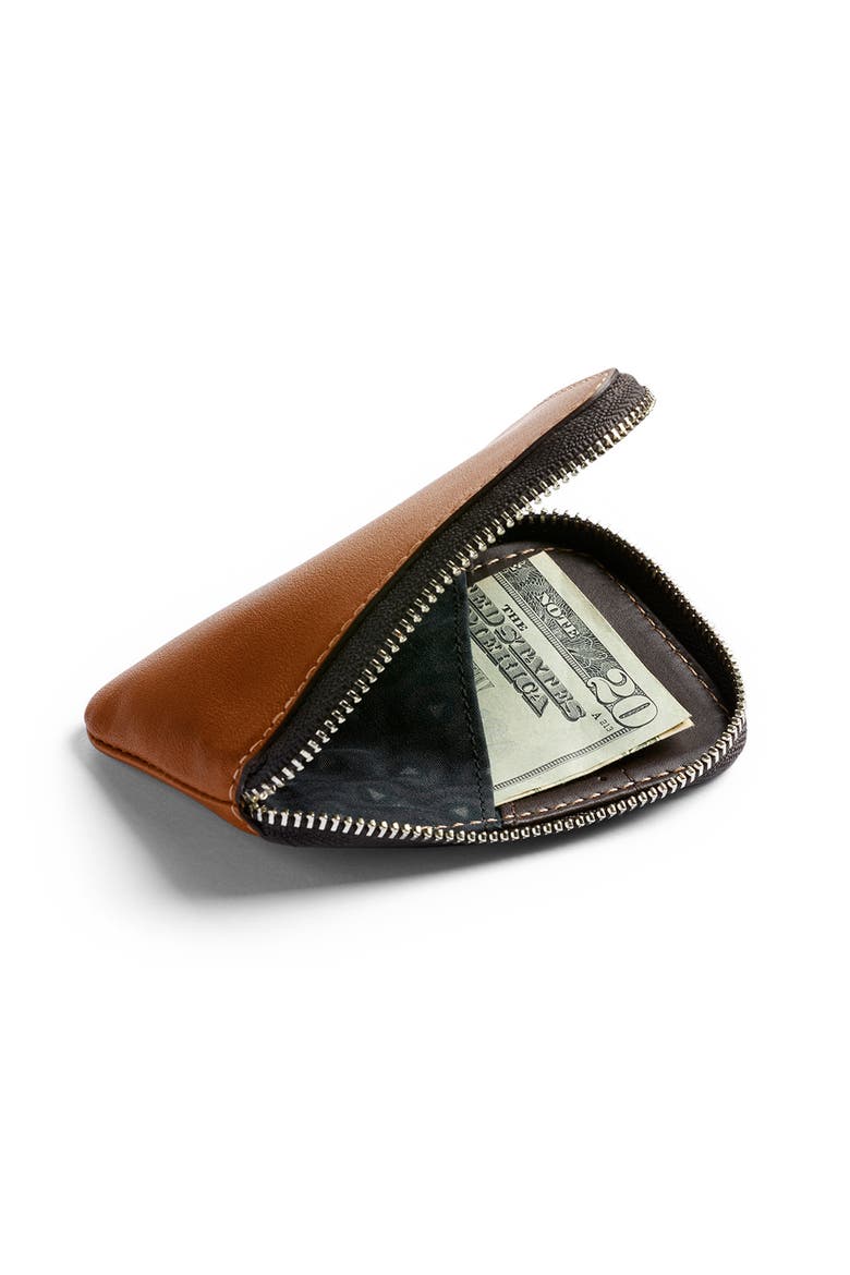 Leather Card Pocket, Alternate, color, CARAMEL