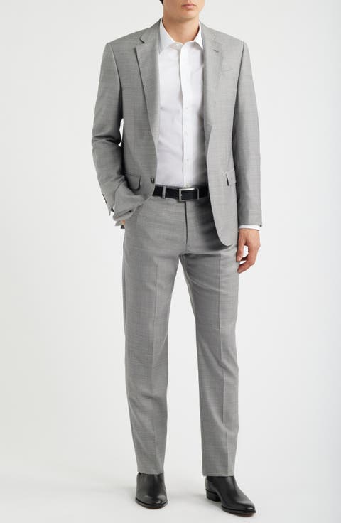 Light Grey Melange Virgin Wool Suit