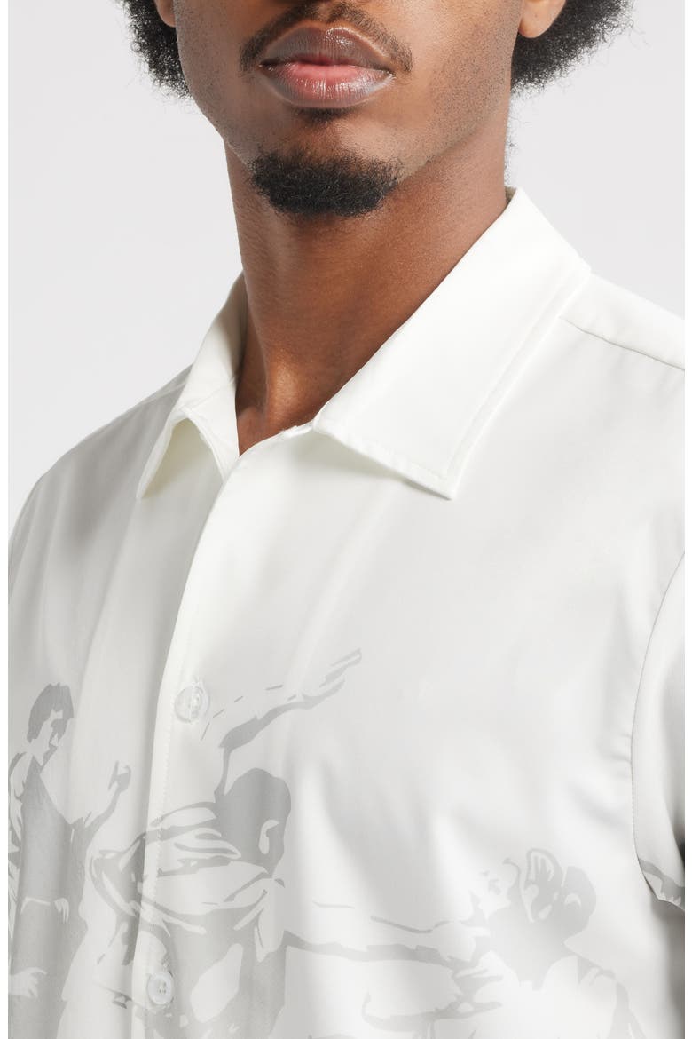 Confidatevi Short Sleeve Button-Up Shirt, Alternate, color, WHITE