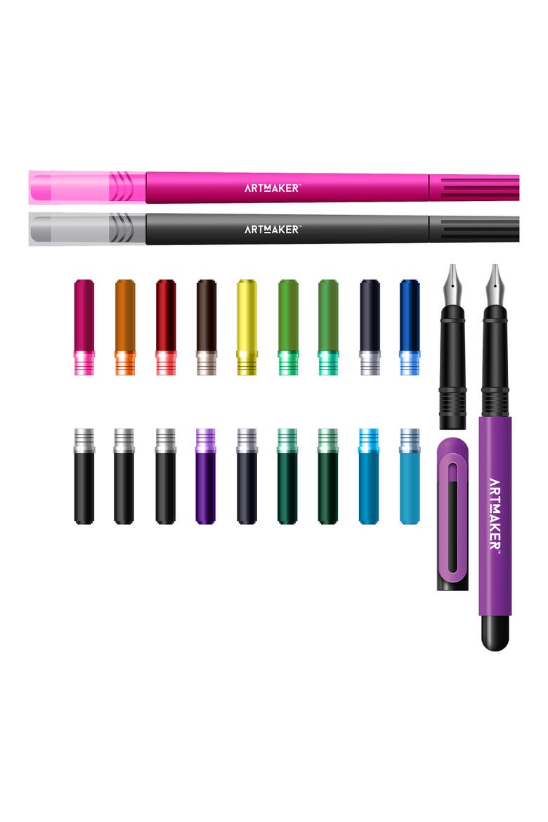 Calligraphy, Complete Starter Kit, Pocket Studio, Instruction Book, Alternate, color, Multicolored