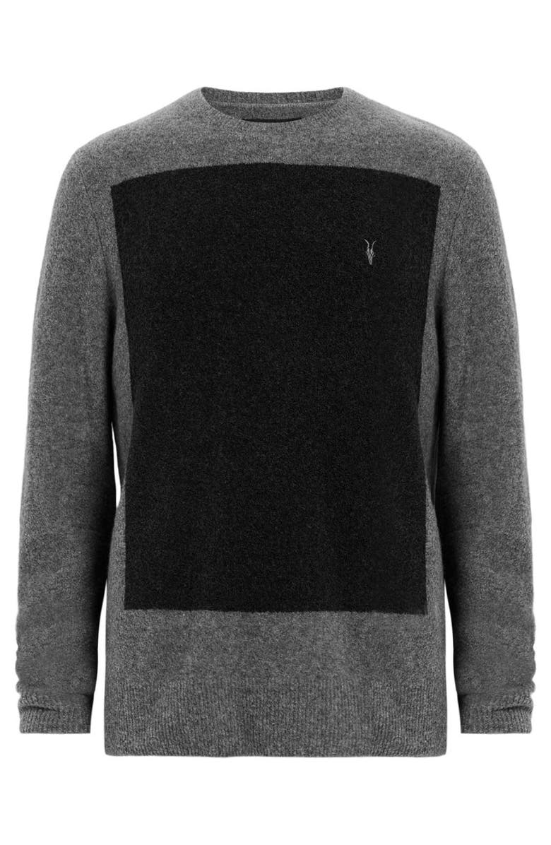 AllSaints Lobke Colorblock Sweater, Alternate, color, Charcoal Grey